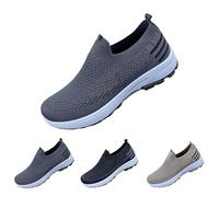 Generisch Herren Laufschuhe Sommer Breite Füße, Weiche Fussbett, Leichte, Atmungsaktive, Walkingschuhe, Slip On, Halbschuhe, Breite Füße, Memory Foam, Sneaker Für Alltag Und Sport