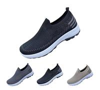 Generisch Herren Laufschuhe Sommer Breite Füße, Weiche Fussbett, Leichte, Atmungsaktive, Walkingschuhe, Slip On, Halbschuhe, Breite Füße, Memory Foam, Sneaker Für Alltag Und Sport