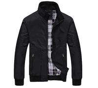 Generisch Herren Leichte Jacken mit Reißverschluss lässige Bomberjacke Übergangsjacke Stehkragen Fliegerjacken Frühling Herbst Blouson mit Taschen Sportlich Fliegerjacke Windbreaker