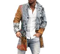 Generisch Herren Mantel Wintermantel Slim Fit Business Winterjacke Warmer Trenchcoat Jacken Herrenmantel winteranzug herren herren leichte dünne bomberjacke regenjacke herren sehr lang wasserdicht