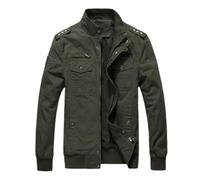 Generisch Herren Militär Jacke Leicht Jacke Übergangsjacke Bundeswehr Jacke Vintage Jacke Outdoor Jacke Mantel Kurz Blouson Baumwolle Jacken Herbstjacke Baumwolle Jacken Army Feldjacke