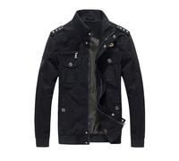 Generisch Herren Militär Jacke Leicht Jacke Übergangsjacke Bundeswehr Jacke Vintage Jacke Outdoor Jacke Mantel Kurz Blouson Baumwolle Jacken Herbstjacke Baumwolle Jacken Army Feldjacke