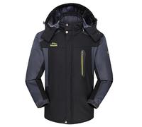 Generisch Herren Outdoor wasserdichte Jacke Leichte Softshell Regenjacke Klettern Wandern Kleidung Übergangsjacke mit Kapuze Wasserdicht Sturmjacke Outdoor Freizeitjacke Funktionsjacke