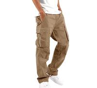 Generisch Herren Pocket Chinohose Komfortabler Stretch Schmale Passform Herren Cargohose Baumwolle Lang Cargo Hose Chino Herren Cargohose Herren Stretch 42/32 Cordhose Herren grün