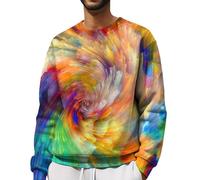 Generisch Herren Pullover Herren Patchwork Hoodie Jacquard Kaputzenpullover Farbblock Sweatshirt Pullover Herren Rollkragen Sweatjacke Herren Schwarz Ohne Kapuze Pullover Orange Herren