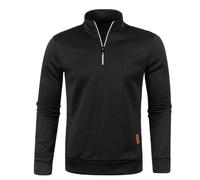 Generisch Herren Rollkragenpullover Zip Pullover Business Strickpullover schmale Pulli Viertel-Reißverschluss Oberteile Warm Langarmshirt Sweatshirt Langarm Bequeme Winterpullover Turtleneck Sweater