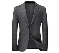 Generisch Herren Sakko Sportlich, Herren Vintage Fischgräten-Tweed-Blazer Aus Wolle, Sportmantel, Büro, Lässige Anzugjacken Mit Tasche, Slim Fit, Zwei Knöpfe, Business-Mantel Für Herbst Und Winter