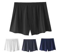 Generisch Herren Schlafanzughose Baumwolle Kurz Pyjamahose Schlafhose Schlafshorts Herren Schlafanzughose Kurz Baumwolle Bermuda Schlafshorts Pyjamahose Shorty Sleephose Freizeithose für Männer