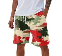 Generisch Herren Shorts Gym Shorts Neopren Shorty Herren Kurze Hose Rot Hose Kurz Badehosen Für Lang Badehose 4XL Stretch Sommer Mens Schwimm