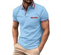Generisch Herren Sommer T-Shirt Polo Kragen Slim Fit Baumwolle-Anteil Basic schwarzes Männer Poloshirts Hemd Herren Poloshirt Herren Slim Fit Herren Poloshirt Mit Brusttasche Kurzarm Bunt Von Hajo