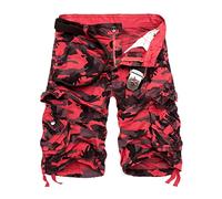 Generisch Herren Sporthose Kurz Shorts Trainingshose Kurze Hose Sportshorts Jogginghose Freizeithose Funktionshose Techwear Pants Herren Cargohose Slim Fit Hosen Jungs Beige Herren Hosen