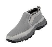 Generisch Herren Sportschuhe Laufschuhe Turnschuhe Sneaker Winter Men's Middle and Elderly Father Padded Thickened Warm Non Old Man Grandfather Cotton (Grey, 50) Walkingschuhe