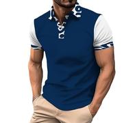 Generisch Herren Strick Poloshirts Kurzarm Casual Männer Polo T-Shirt Einfarbig Button Down Polohemd Golf Shirts Poloshirts FüR Herren Polo Herren Kurzarm Schwarz Set