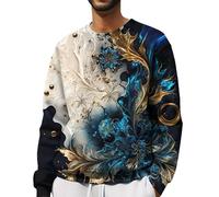 Generisch Herren Sweatshirt Raglan Sweat Langarm Crew Neck Basic College Sweatjacke Casual Colourblock Herren Sweater Ohne Kapuze Sweatshirt Herren Schwarz 100% Baumwolle Sweat Shirt