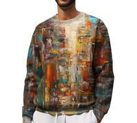 Generisch Herren Sweatshirt Raglan Sweat Langarm Crew Neck Basic College Sweatjacke Casual Colourblock Herren Sweater Ohne Kapuze Sweatshirt Herren Schwarz 100% Baumwolle Sweat Shirt