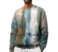 Generisch Herren Sweatshirt Raglan Sweat Langarm Crew Neck Basic College Sweatjacke Casual Colourblock Herren Sweater Ohne Kapuze Sweatshirt Herren Schwarz 100% Baumwolle Sweat Shirt