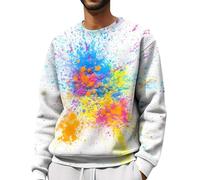 Generisch Herren Sweatshirt Raglan Sweat Langarm Crew Neck Basic College Sweatjacke Casual Colourblock Herren Sweater Ohne Kapuze Sweatshirt Herren Schwarz 100% Baumwolle Sweat Shirt