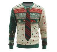 Generisch Herren Sweatshirt Strickpullover Hoodie Langarm Pullover Ohne Kapuze Rundkragen Weihnachtspullover für Mottoparty Weihnachtsmotiv Oberteile Herbst Winter Langarmshirt