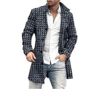 Generisch Herren Wintermantel Wolle Kurzmantel Herren Wollmantel Winterjacke Slim Fit für Business Freizeit Winterjacke Herren grün 3in1 Jacke Herren herrenmantel lang schwarz