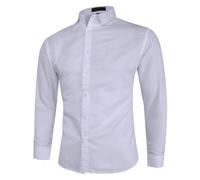 Generisch Herrenhemden Langarm Baumwolle Formales Hemd Oxford Langarmhemd Slim fit Businesshemd Knitterfreies Herrenhemden Bügelfrei Freizeithemd Leicht Trachtenhemd Freizeit Arbeithemd für Männer