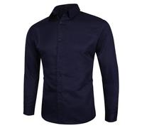 Generisch Herrenhemden Langarm Baumwolle Formales Hemd Oxford Langarmhemd Slim fit Businesshemd Knitterfreies Herrenhemden Bügelfrei Freizeithemd Leicht Trachtenhemd Freizeit Arbeithemd für Männer