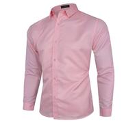 Generisch Herrenhemden Langarm Baumwolle Formales Hemd Oxford Langarmhemd Slim fit Businesshemd Knitterfreies Herrenhemden Bügelfrei Freizeithemd Leicht Trachtenhemd Freizeit Arbeithemd für Männer
