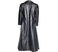 Generisch Herrenmode Mäntel Jacke Gothic Langer Mantel Ledermantel Kunstlederjacke Langarm Jacken S-5XL (Black, XL)