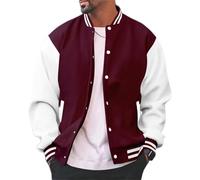 Generisch Herrenmode Varsity Jacke, Slim Fit, Baumwolle, Letterman, Baseball, Bomberjacke, Urb An Classic College-Jacke (XXXL)