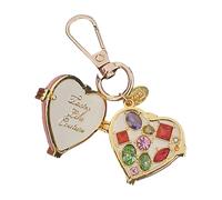 Generisch Herzförmiger Anhänger, Schlüsselanhänger, zu öffnen, Zirkon Box, Charm Schlüsselanhänger, Zubehör, Schmuck, Geschenk für Sie, Herz Zirkon Anhänger