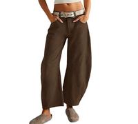 Generisch High Waist Jeans Damen Weit Barrel Weites Bein Mid Waist Y2K Boyfriend Jeans Vintage Niedrige Taille Jeanshose Lockere Hose Streetwear Mädchen Outlet Angebote