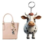 Generisch Highland Kuh Schlüsselanhänger -2D-Acryl-Cartoon-Schlüsselanhänger - Bunte Schlüsselanhänger-Dekorationen für die Schultasche, niedliche Verzierung für Handy, Geldbörse