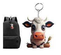 Generisch Highland Kuh Schlüsselanhänger -2D-Acryl-Cartoon-Schlüsselanhänger - Bunte Schlüsselanhänger-Dekorationen für die Schultasche, niedliche Verzierung für Handy, Geldbörse