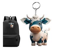 Generisch Highland Kuh Schlüsselanhänger, Dekorativer Cartoon-Anhänger aus 2D-Acryl mit Rindern, Bunte Schlüsselanhänger-Dekorationen für die Schultasche, niedliche Verzierung für Handy, Geldbörse