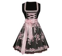 Generisch Hochzeitskleid Dirndl Damen Midi Trachtenkleid für Oktoberfest Trachtenmode Dirndlschürze Trachtenrock Kleid Elegant SpitzenschüRze Outfit Modern