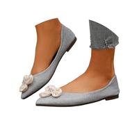 Generisch Hochzeitsschuhe Damen Klassische Prinzessin Partei Schuhe Glitzer Flamenco Schuhe Slip on Flache Arbeitsschuhe Ballerina Geschlossene Flat mit Strass Freizeitschuhe Mary Janes