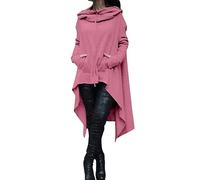 Generisch Hoodie Damen Autumn Clothes Women Langarm Oberteil Gelbes Langarmshirt Strickjacke Bench Duennes Sweatshirt Hoher Kragen Teddy Fuer Cold Shoulder Oberteile Sweatjacke Mit Sternen Weisses