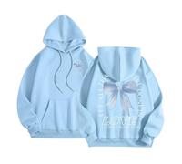 Generisch Hoodie Damen Oversize mit Rückenprint Baggy Harajuku Sweatshirts Langarmshirt Y2k Hip Hop Kapuzenpullover Langarm Pullover für Sport Fitness Outdoor Übergangsjacke Pulli