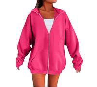 Generisch Hoodie Damen Winter Langarm Stehkragen Kapuzenpullover Warme Casual Pullover Hoody mit Kapuze,Damen Sweatjacke Mit Kapuze,Retro-Mode