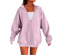 Generisch Hoodie Damen Winter Langarm Stehkragen Kapuzenpullover Warme Casual Pullover Hoody mit Kapuze,Pullis Teenager Mädchen,Bequem und weich