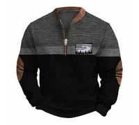 Generisch Hoodie für Herren EIN Warmer und kuscheliger Herren Pullover aus 100% Baumwolle Fleecejacke Herren Oberteile Herren Pullover Mit Reißverschluss Outdoor Pullover Herren