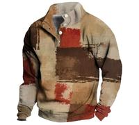 Generisch Hoodie für Herren EIN Warmer und kuscheliger Herren Pullover aus 100% Baumwolle Fleecejacke Herren Pullover Ohne Kapuze Herrenpullover Langarm Sport Klamotten Herren