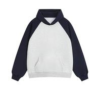 Generisch Hoodie Herren Modische Y2K Hip Hop Hoodies mit Kapuze Oversized Kapuzenpullover Freizeit Farbblockierung Hoody Tunnelzug Langarmshirt Mit Taschen Warm Pulli Streetwear