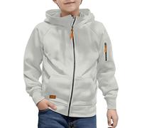 Generisch Hoodie Jungen Kinder Zip Up Hoodie Sportbekleidung Outdoor Freizeit Sweatjacke Mit Kapuze Einfarbig Sportlich Sweatshirt Vintage Kapuzenpullover Langarm Pullover Hoody Kapuzenjacke