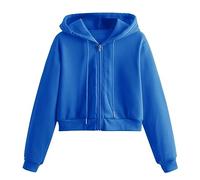 Generisch Hoodie Oversize, Weißer Sommer Pullover Damen, Cropped Hoodies Zipper Sweatjacke Mit Kapuze Langarm Sweatshirts Oberteile Kapuzenpullover Sommerpullover, Prime Angebote