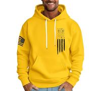 Generisch Hoodies Für Männer Sweatshirt Herren Langarm Herbst Warmer Oberteil Reißverschluss Hoody Wander Sport Oversize Kapuzenpulli Fleece Dicker Winter Gym Dünne Pullover Kleidung 2#gelb 4XL