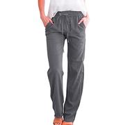Generisch Hosen Damen Baumwolle sportliche Chino schlanke große größen yogahose Arbeitshose Vintage floral 7/8 Cordhose mit Taschen Sommerkleidung Schlafhose