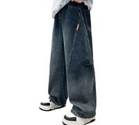 Generisch Hosen Für Jungen - Klassische Jeans Für Jungen Mit Geradem Bein Lockere Passform Weich Und Bequem Weites Bein Lässige Lange Jeans Für Teenager Schule Und Alltag
