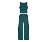 Generisch Hosenanzug Damen Anzug Elegant 2 Teilig Langarm Business Anzug Set Zweiteiler Einfarbig Hose Lange Festlich Hosenanzüge Sportlich Slimfit Streetwear Frauen Baumwolle Freizeitanzug Westenset