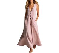 Generisch Hosenanzug Damen,Eleganter LäSsiger Jumpsuit Mit Taschendetails In Unifarbe -Ausschnitt Das Perfekte Alltagsoutfit