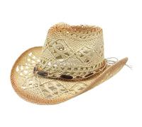 Generisch Hüte Herren, Strohhut Unisex Damen & Herren Breite Krempe Traveller Hut Atmungsaktiv Westernhut Strand Sommerhut Sonnenhut Luftig Cowboyhut Fischerhut Outdoor Festival Panamahut